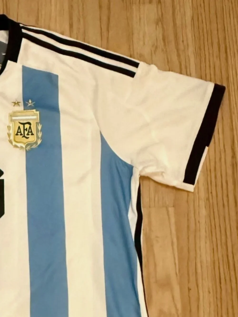 Authentic 2022 Messi Home Jersey World Cup Champs Argentina 2 Stars HF2158 XXL